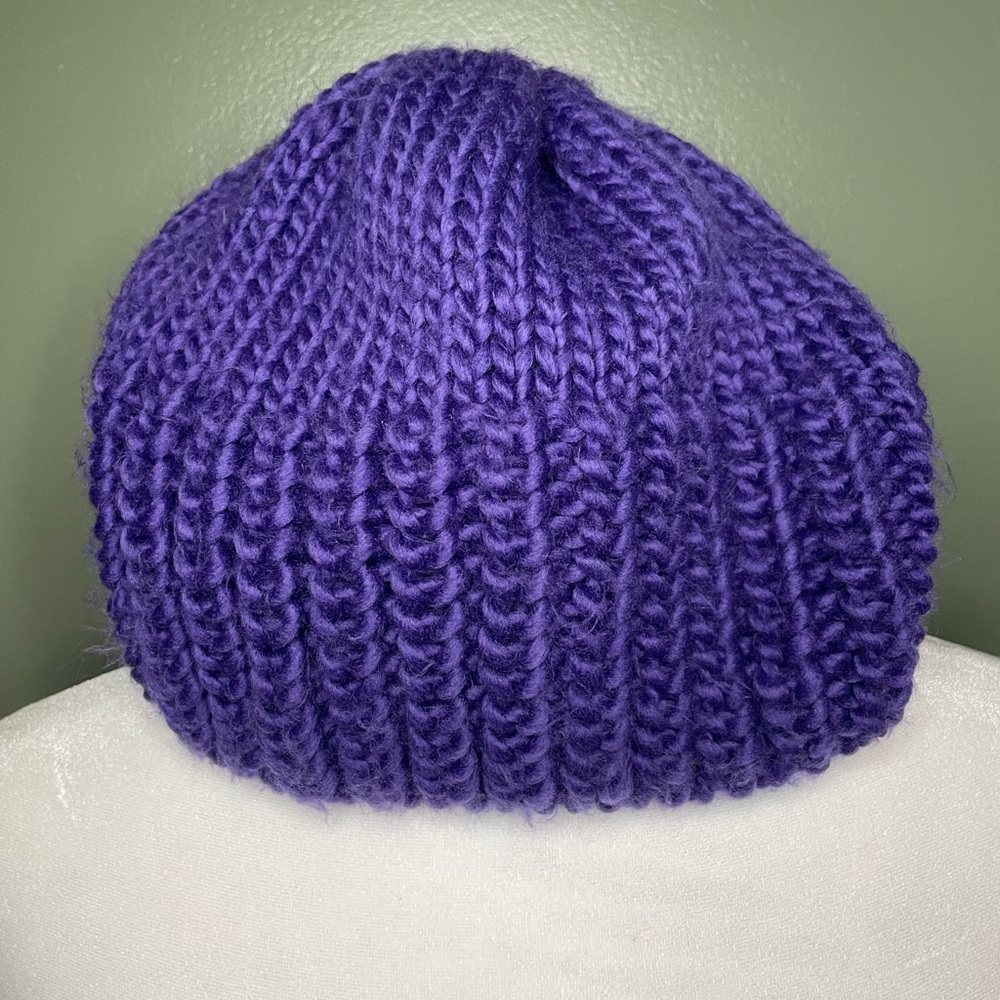 New York & Company Vibrant Purple Knit Hat